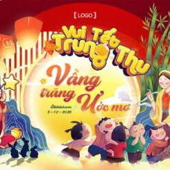 Alternative view of Mẫu Phông nền Backdrop Tết Trung Thu