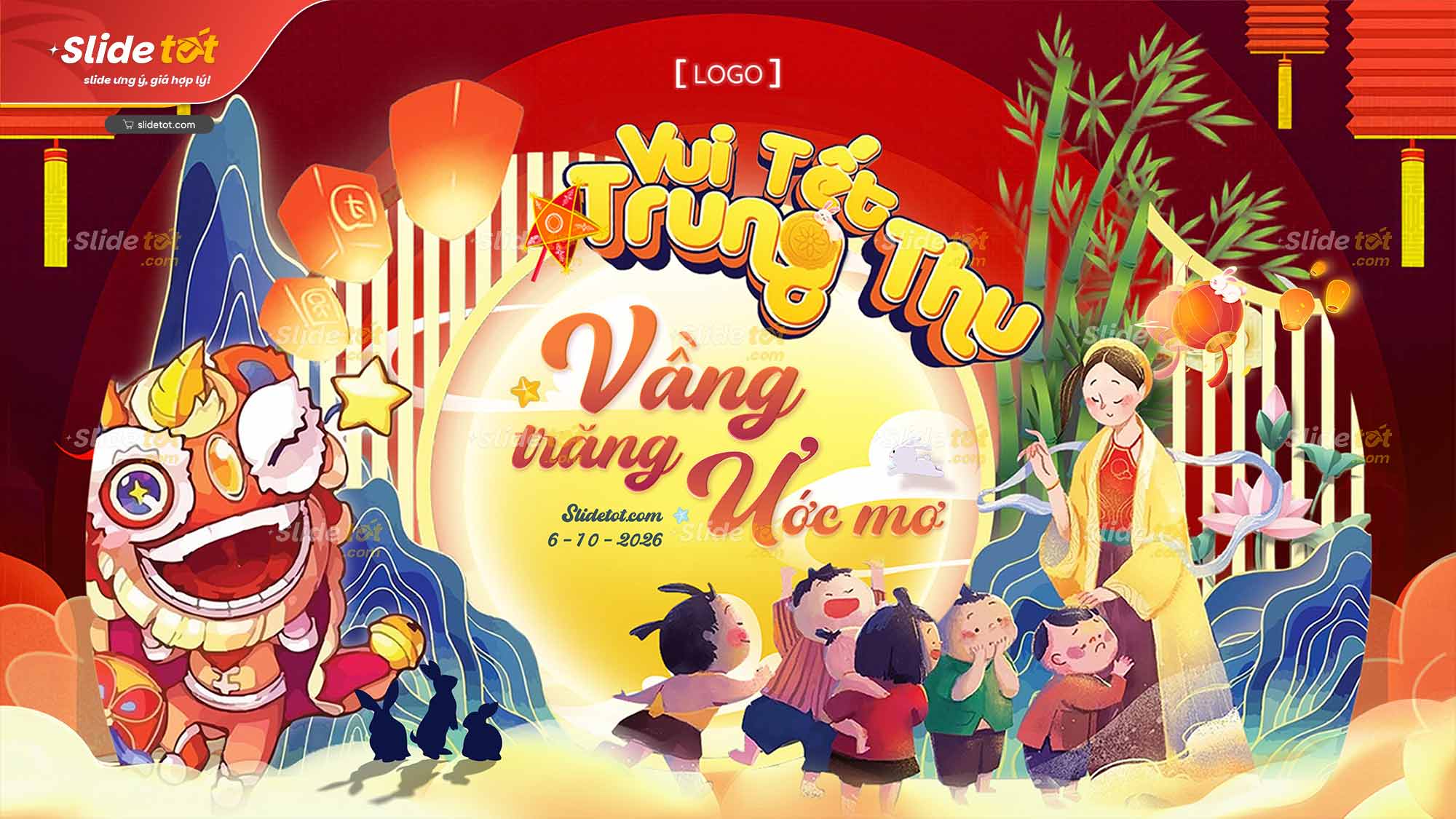 Mẫu Phông nền Backdrop Tết Trung Thu 4 Mẫu Phông nền Backdrop Tết Trung Thu - Ảnh 2