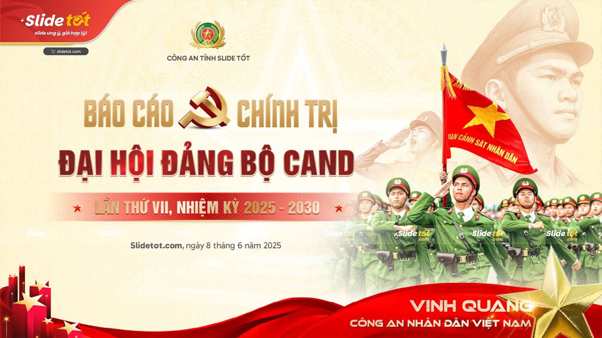Mẫu Slide Đại hội Đảng Bộ Công an Nhân dân 4 Mẫu Slide Đại hội Đảng Bộ Công an Nhân dân - Ảnh 2