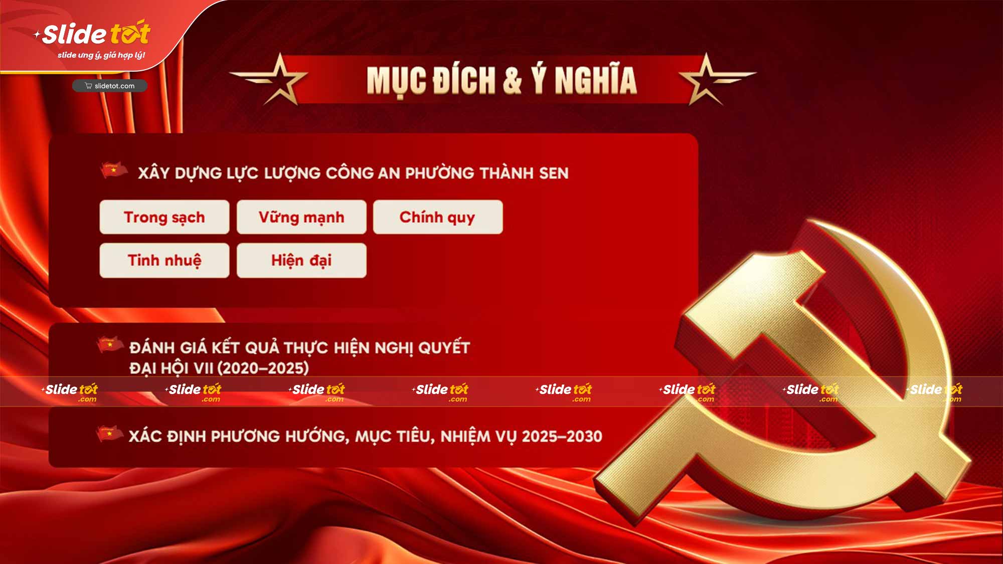 Mẫu Slide Đại hội Đảng Bộ Công an Nhân dân 5 Mẫu Slide Đại hội Đảng Bộ Công an Nhân dân - Ảnh 3