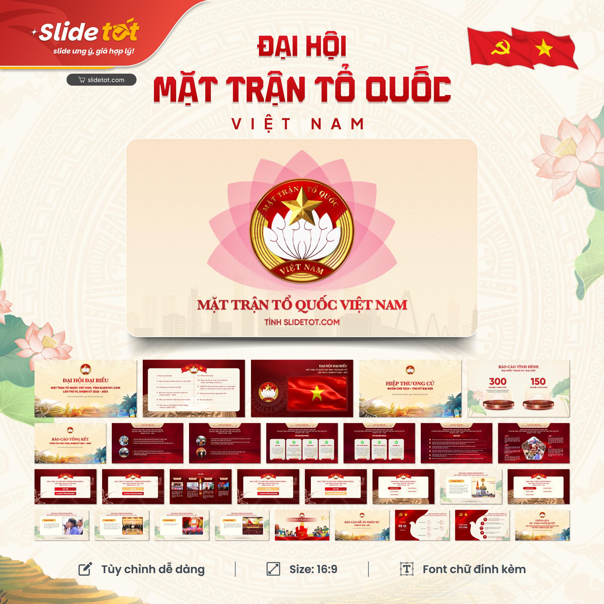 Mẫu Slide Đại hội Mặt trận tổ quốc Việt Nam 2 Mẫu Slide Đại hội Mặt trận tổ quốc Việt Nam