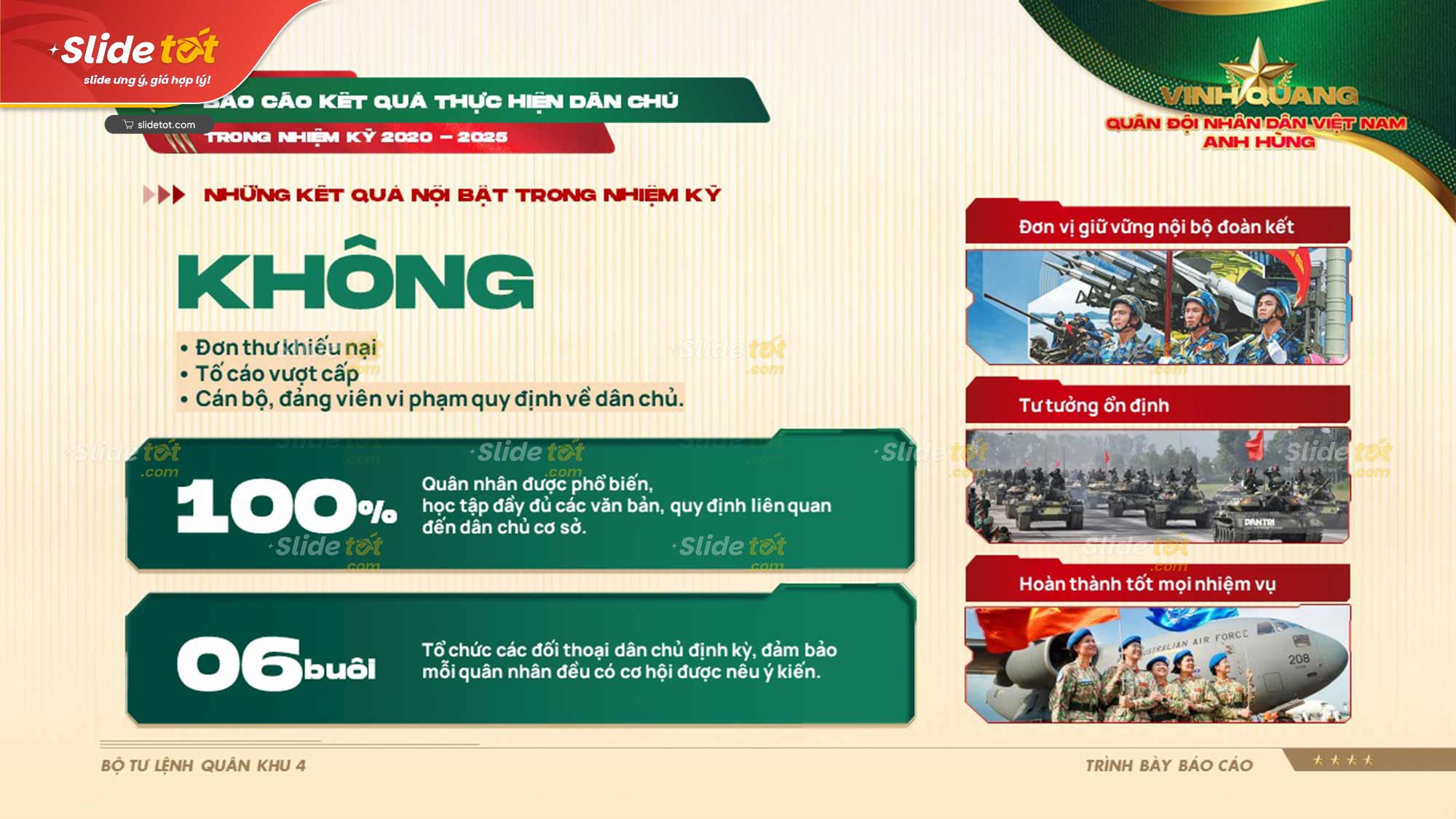 Mẫu Slide Đại hội Đảng bộ Quân đội 5 Mẫu Slide Đại hội Đảng bộ Quân đội - Slidetot
