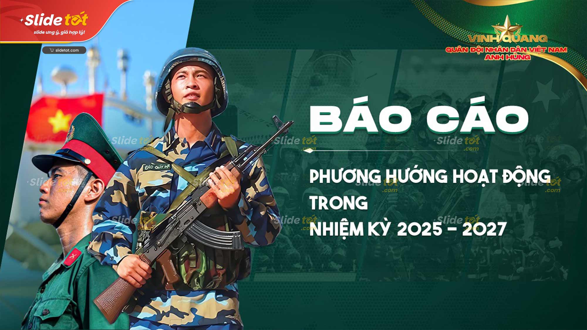 Mẫu Slide Đại hội Đảng bộ Quân đội 6 Mẫu Slide Đại hội Đảng bộ Quân đội - Slidetot
